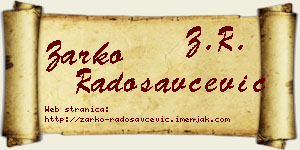 Žarko Radosavčević vizit kartica
